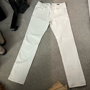 J.Crew White Slim Straight-Leg Jeans